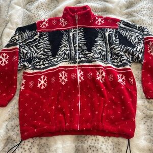 Vintage Art Unlimited Sportswear Snow Pine Tree Fleece XXL Jacket